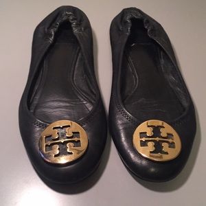 Tory Burch Black God Ballerina Flats