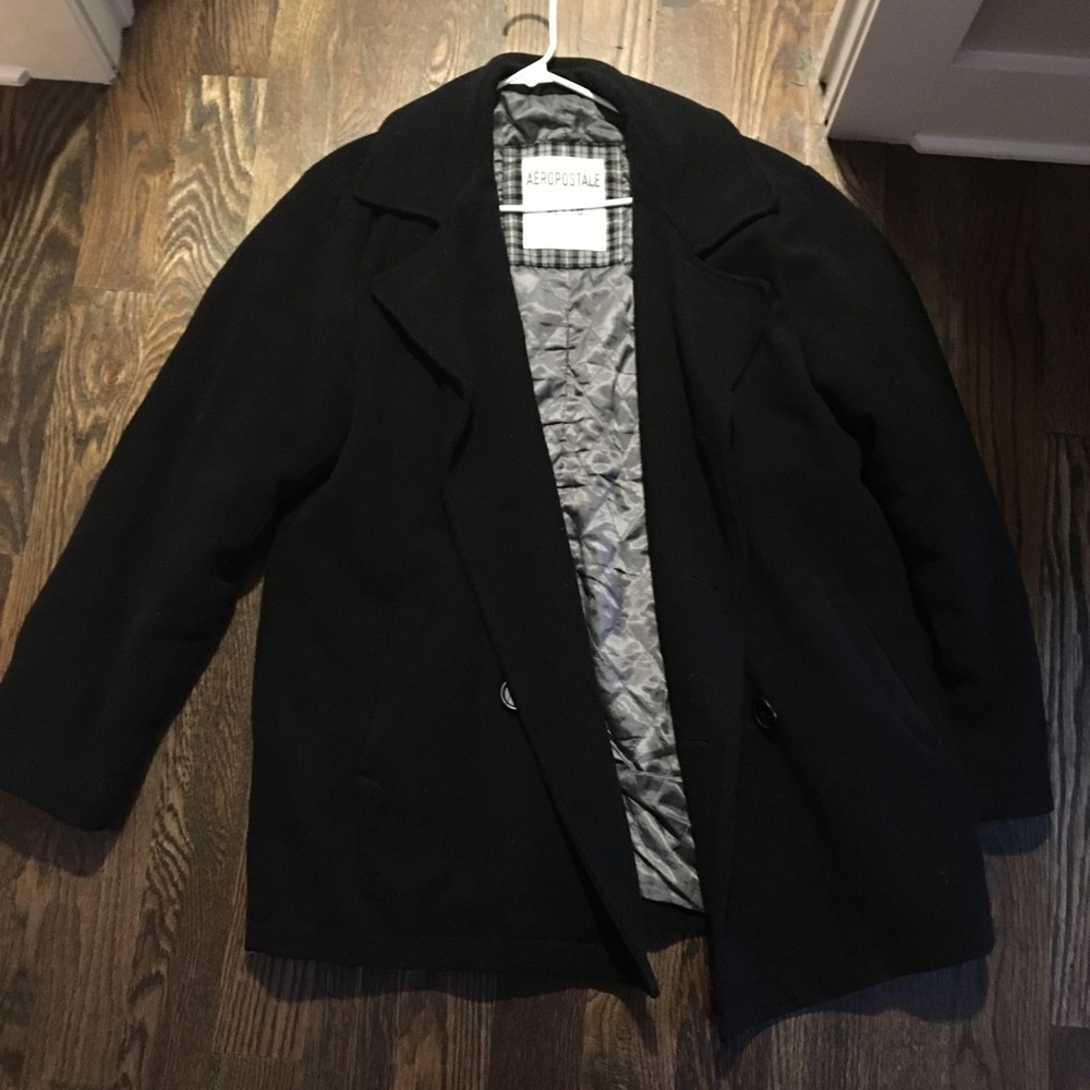 *SOLD* Men's Black Pea Coat XL