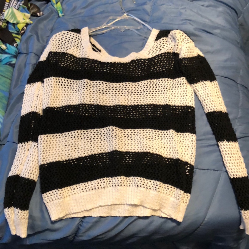 Black and white sweater