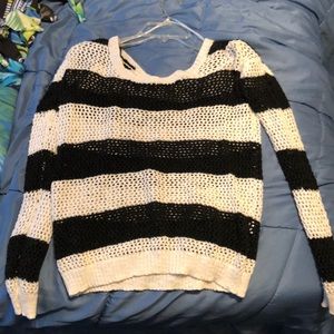 Black and white sweater