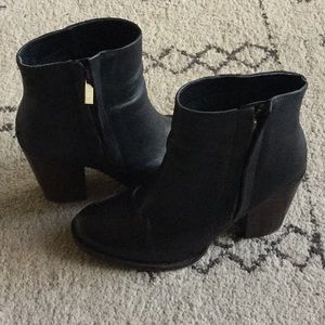 Silence + Noise black vegan leather ankle boots