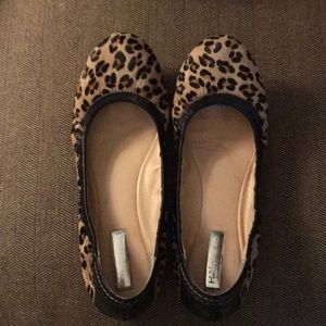 Pony hair ballet flats