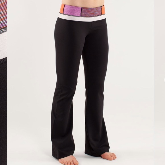 lululemon athletica Pants - Lululemon Groove Quilt Summer Flare Yoga Pants 6
