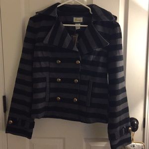 Francesca’s Striped Peacoat