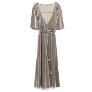 Zara Trafaluc velvet wrap around dress