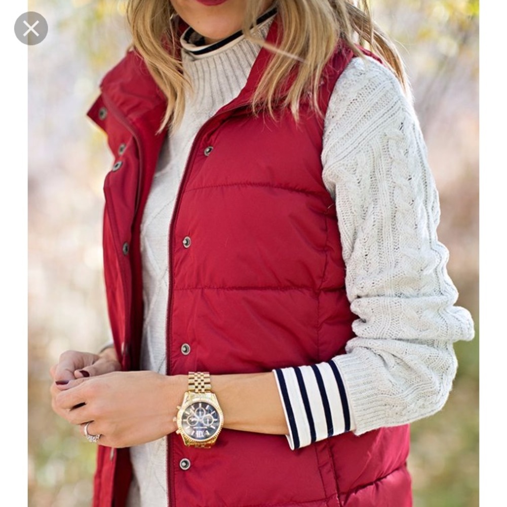 Like New, Land’s End Puffer Vest, Size XS, Berry