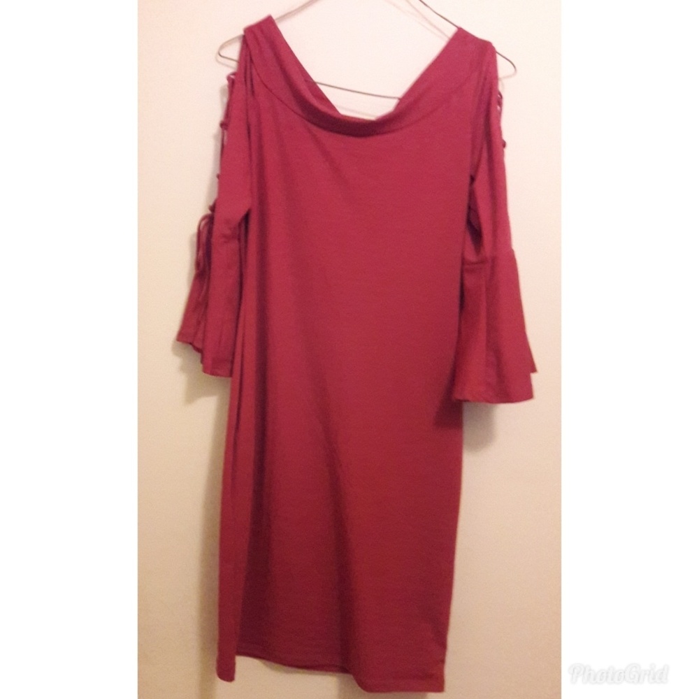 Fashion Nova Cecily Dress -Marsala