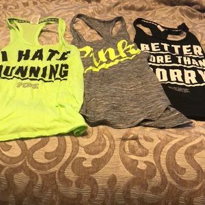 VS pink workout tanks (entire Lot)