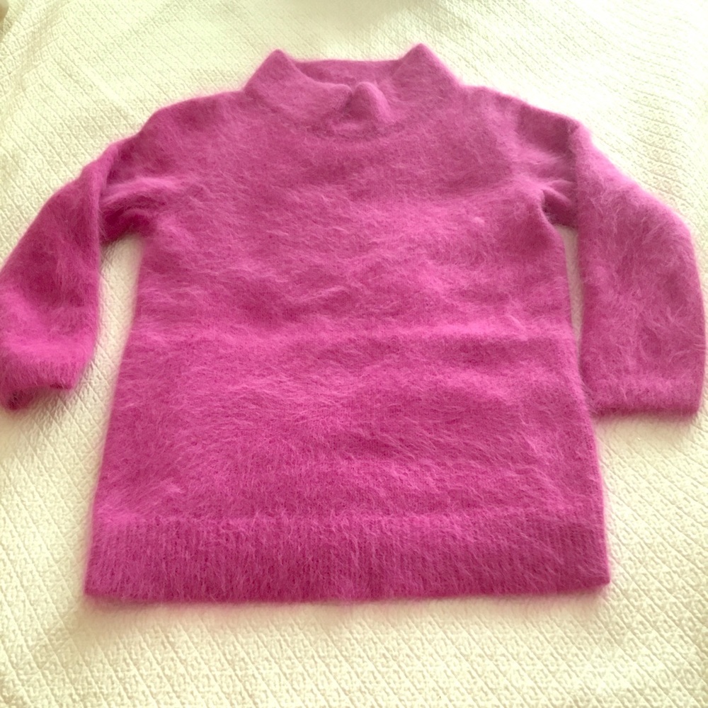 Beautiful fuschia mohair sweater.