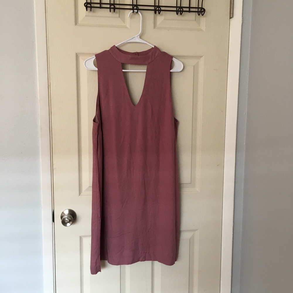 Dusty rose peekaboo dress WAYF