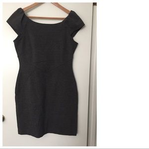 Dark charcoal gray stretch sheath dress - Gap
