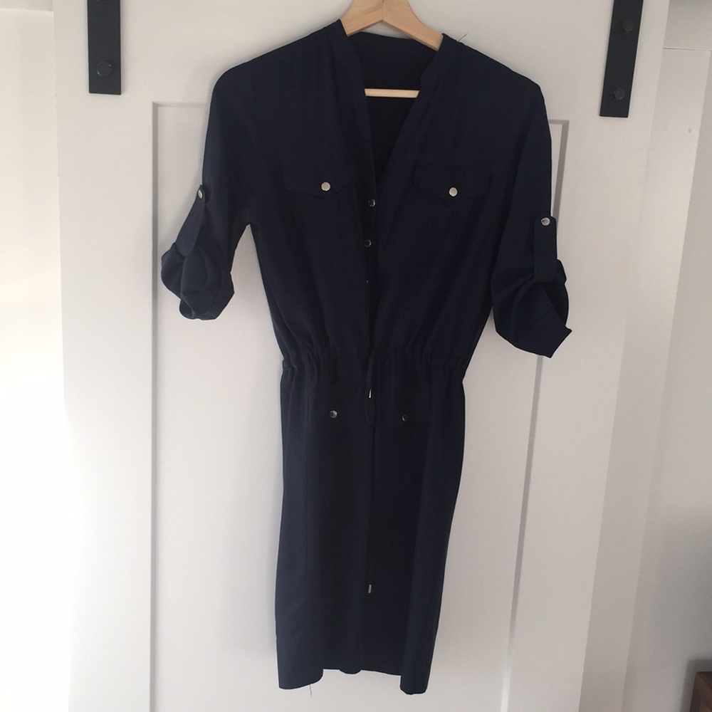 Michael Kors Silk dress navy blue