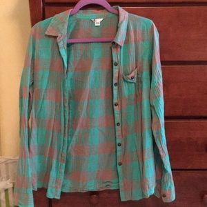 Long Sleeve Volcom Flannel Size Medium