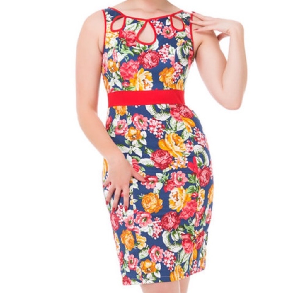 Blue Amelia wiggle dress