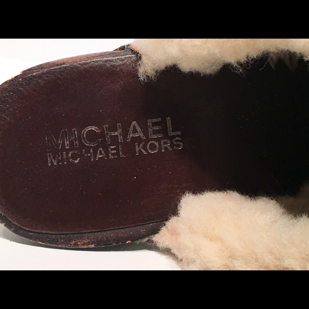 Michael Kors Brown Suede/Shearling Clogs - Picture 4 of 8