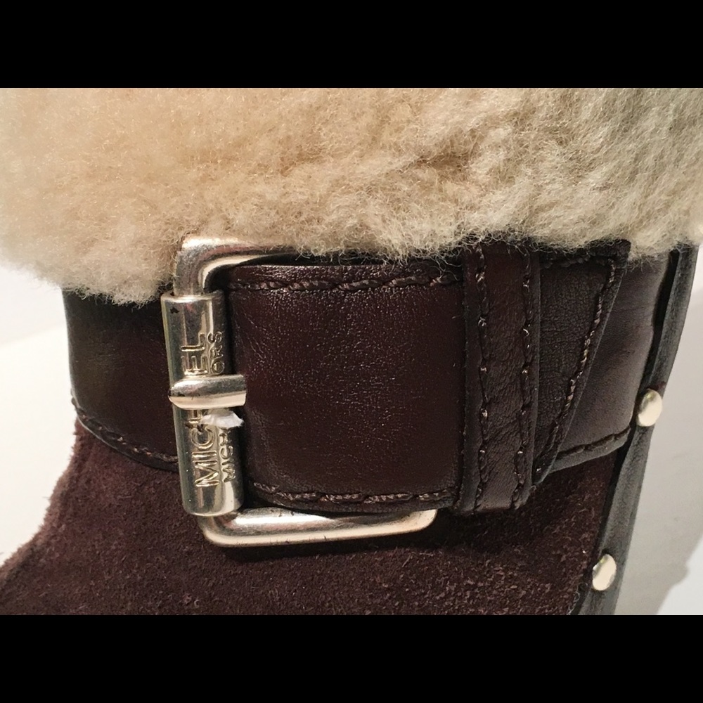 Michael Kors Brown Suede/Shearling Clogs - Picture 5 of 8