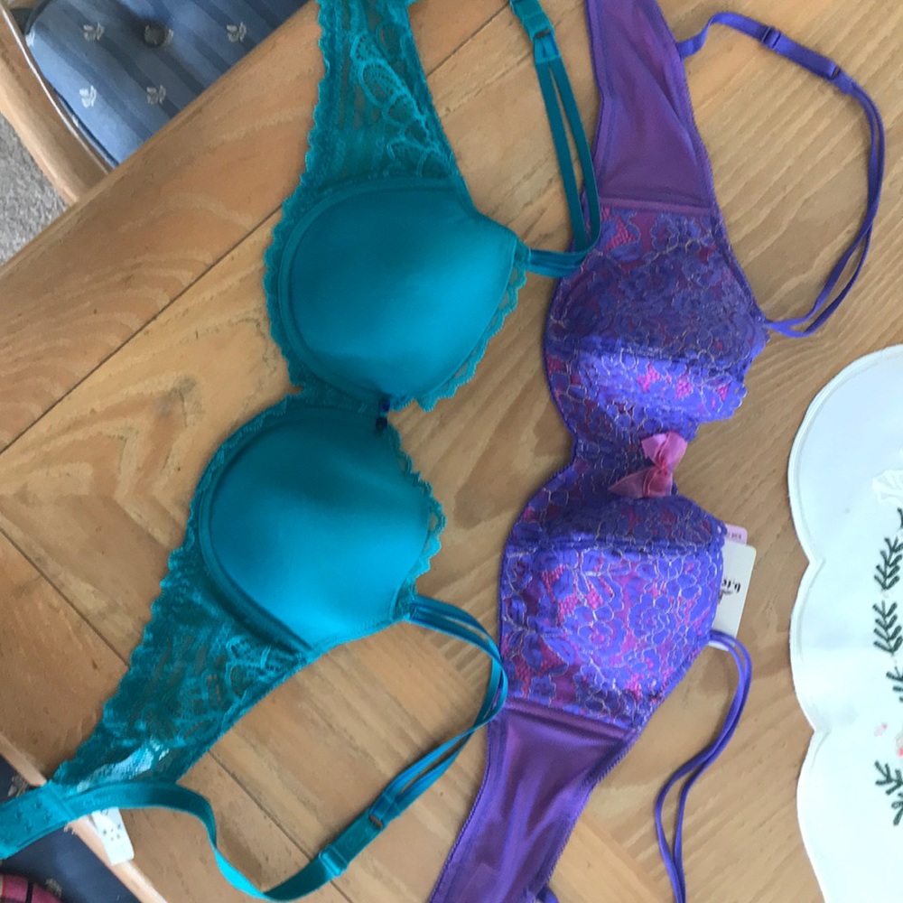 Two Fancy Bra Bundle 34D NWT
