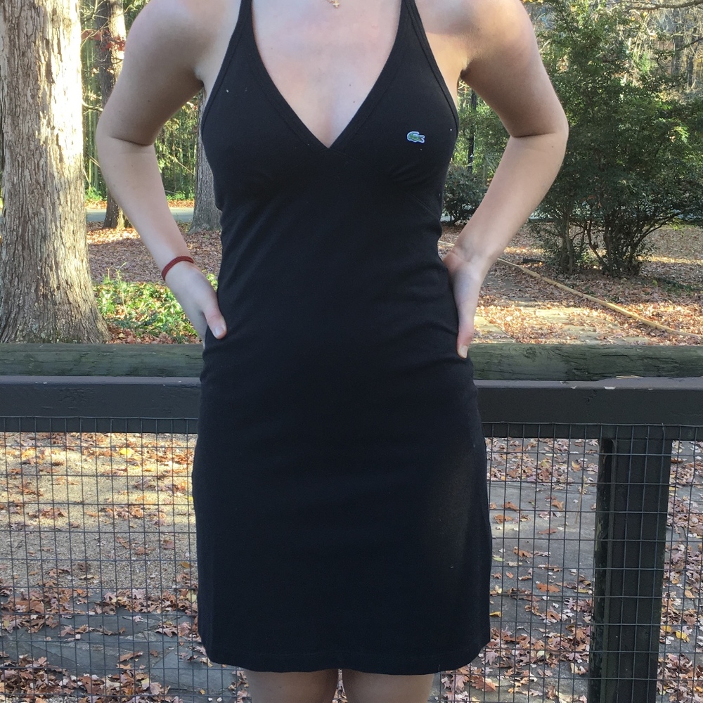 Lacoste Sexy Black Halter Dress