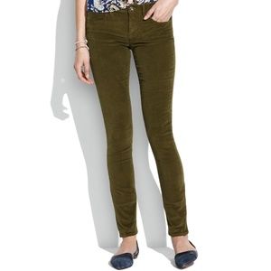 Madewell Forest Green Straight Leg Corduroys