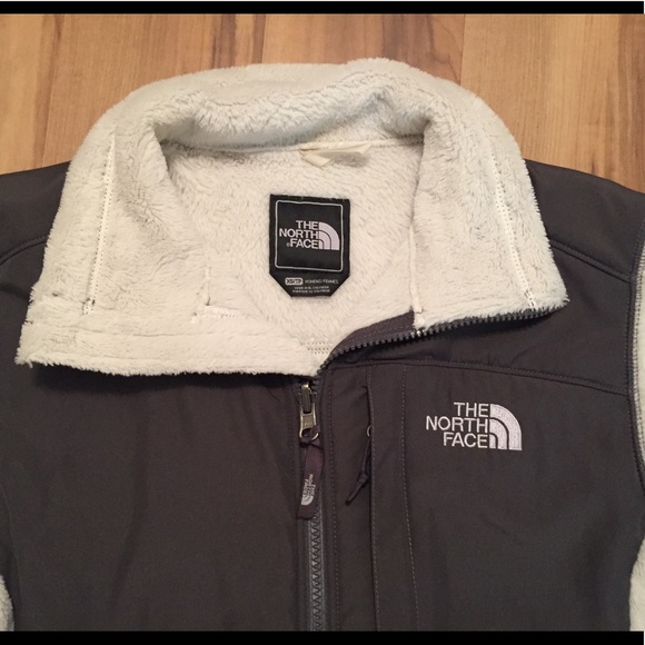 North Face Fleece Jacket, White and Grey, XS - Picture 2 of 6