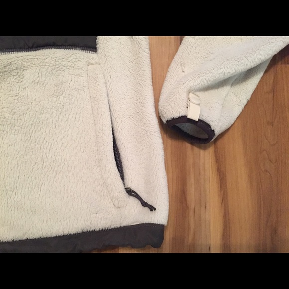 North Face Fleece Jacket, White and Grey, XS - Picture 3 of 6