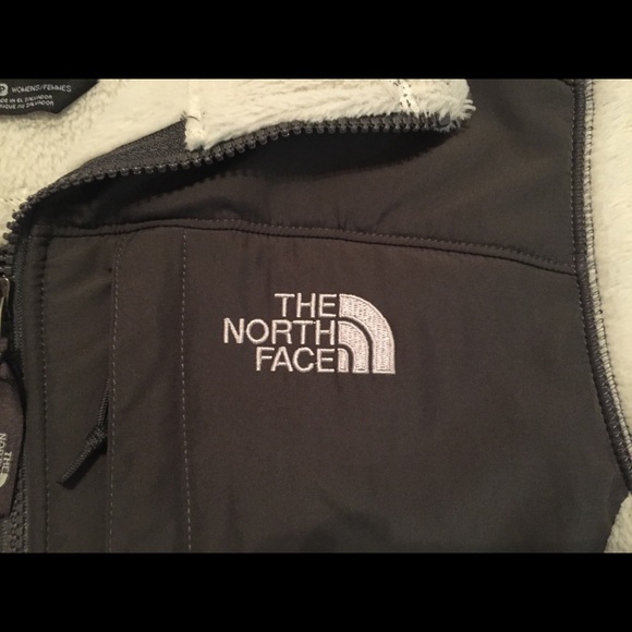 North Face Fleece Jacket, White and Grey, XS - Picture 4 of 6
