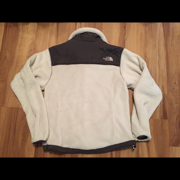 North Face Fleece Jacket, White and Grey, XS - Picture 5 of 6