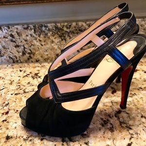 Christian Louboutin Black suede heels