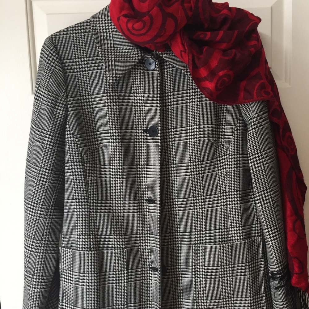Black & White Tweed Coat