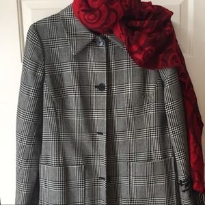 Black & White Tweed Coat