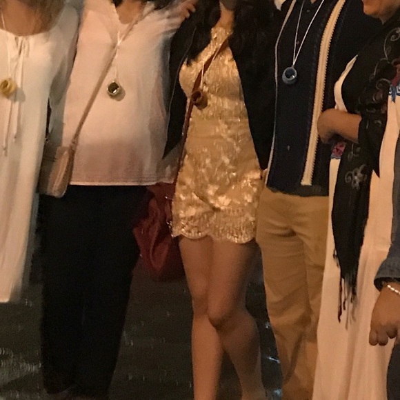 Gold Beaded Romper - Picture 3 of 3