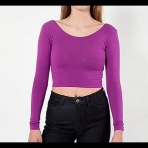 American Apparel Long Sleeve Crop Top