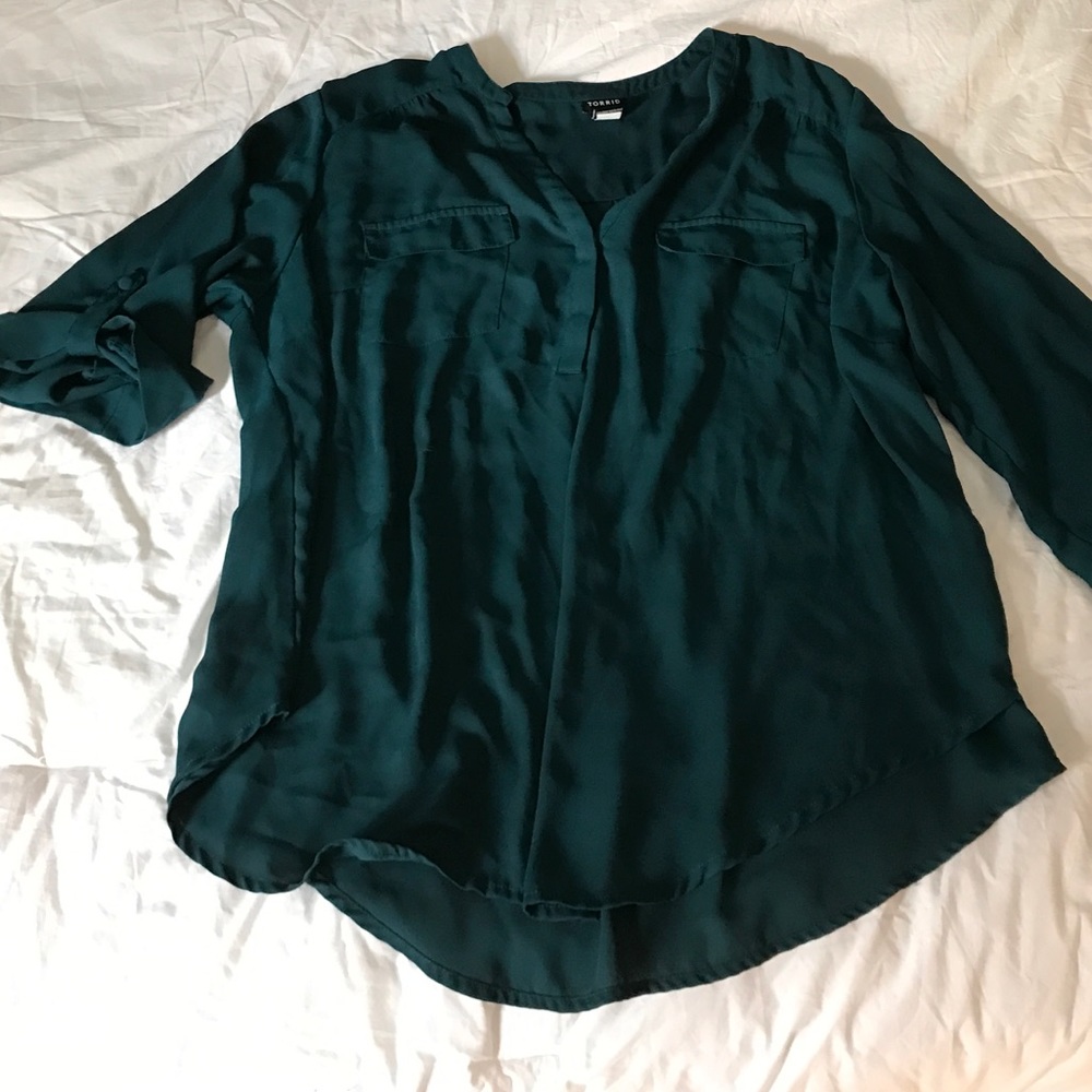 Flow dark teal top