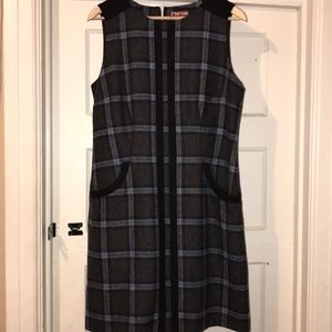 Tweed  pocket straight knee length dress