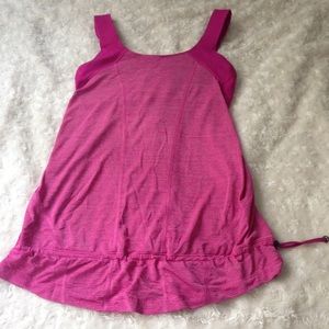 Lululemon drawstring tank pink size 6