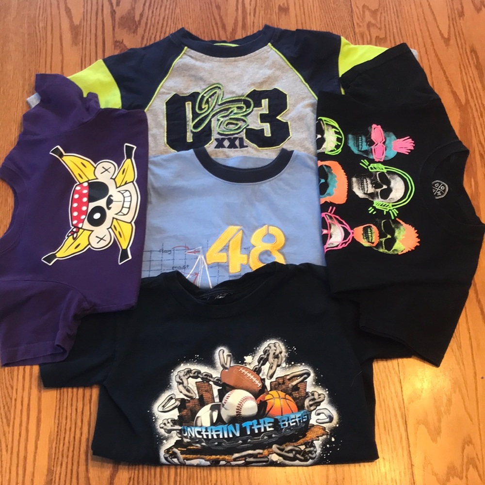 Lot of 5 toddler boy short sleeve shirts