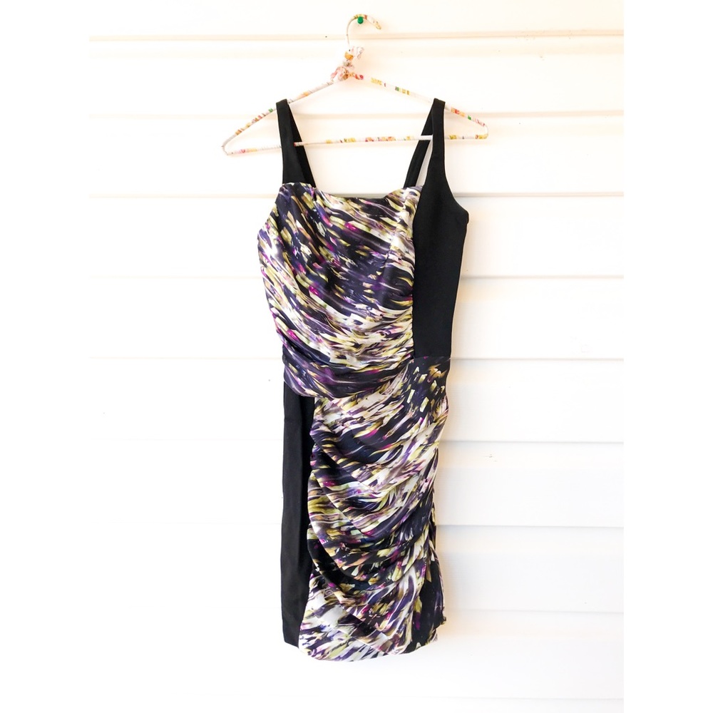 JESSICA SIMPSON ruched mini cocktail dress XS
