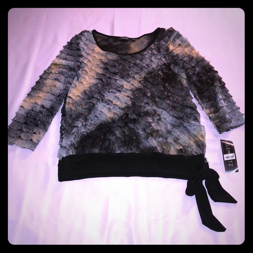 NWT Elementz 3/4 Sleeves Top Sz M