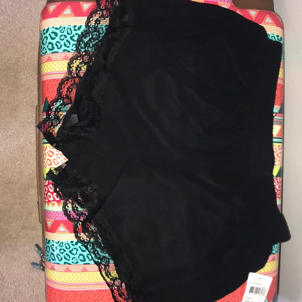 Lace Lush Black Dress Shorts with pockets
