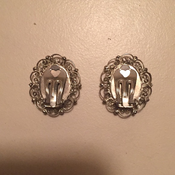 Mosaic earrings with filigree trim - Picture 2 of 3