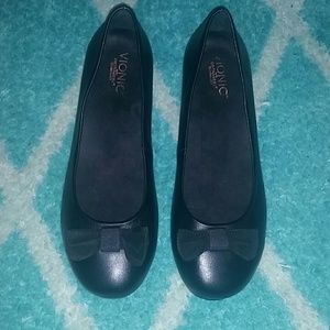 Black Vionic Wedge Pumps