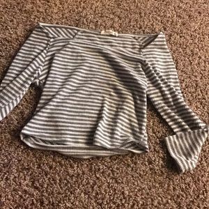 Cropped striped shirt