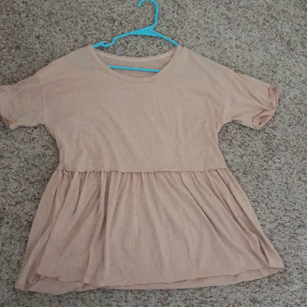 Tan peplum top