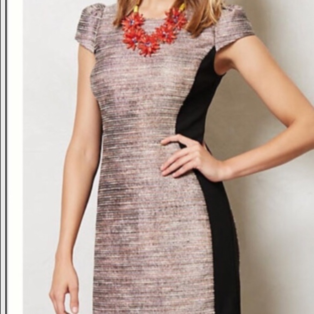 Moulinette Soeurs Metallic Tweed Sheath Dress
