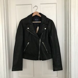 Madewell washed leather motorcycle jacket