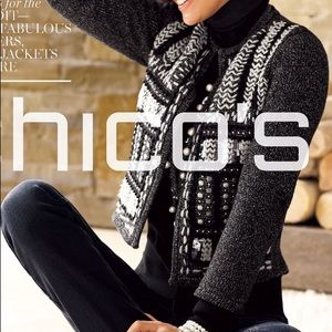 Chico’s sparkle sweater black and silver