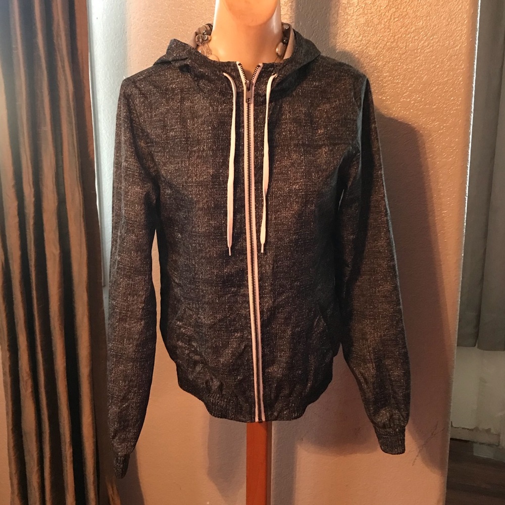 Zine wind breaker front zipper jacket