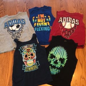 Lot of 5 toddler boys muscle shirts