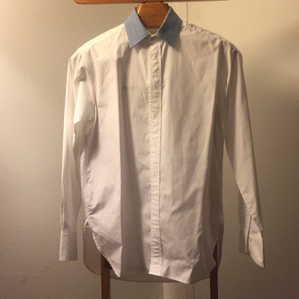 Rag & Bone oversized top with denim collar