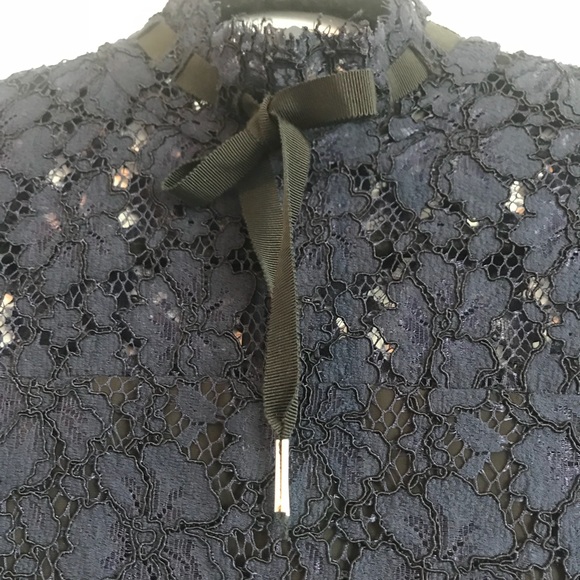 Sandro~ navy blue lace dress - Picture 2 of 6